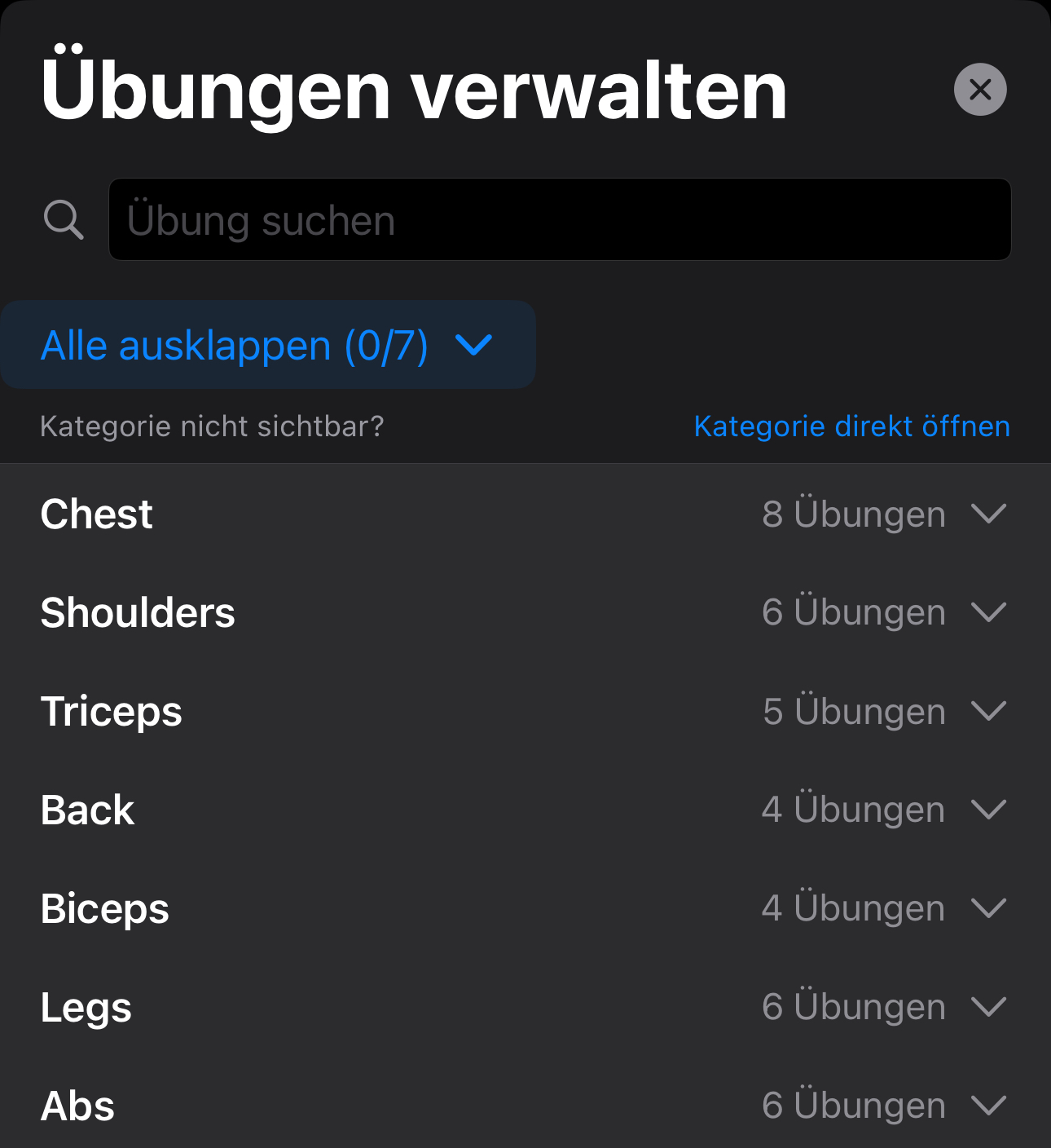 Übungsverwaltung-Feature