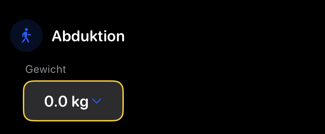 Gewichtstracking-Feature